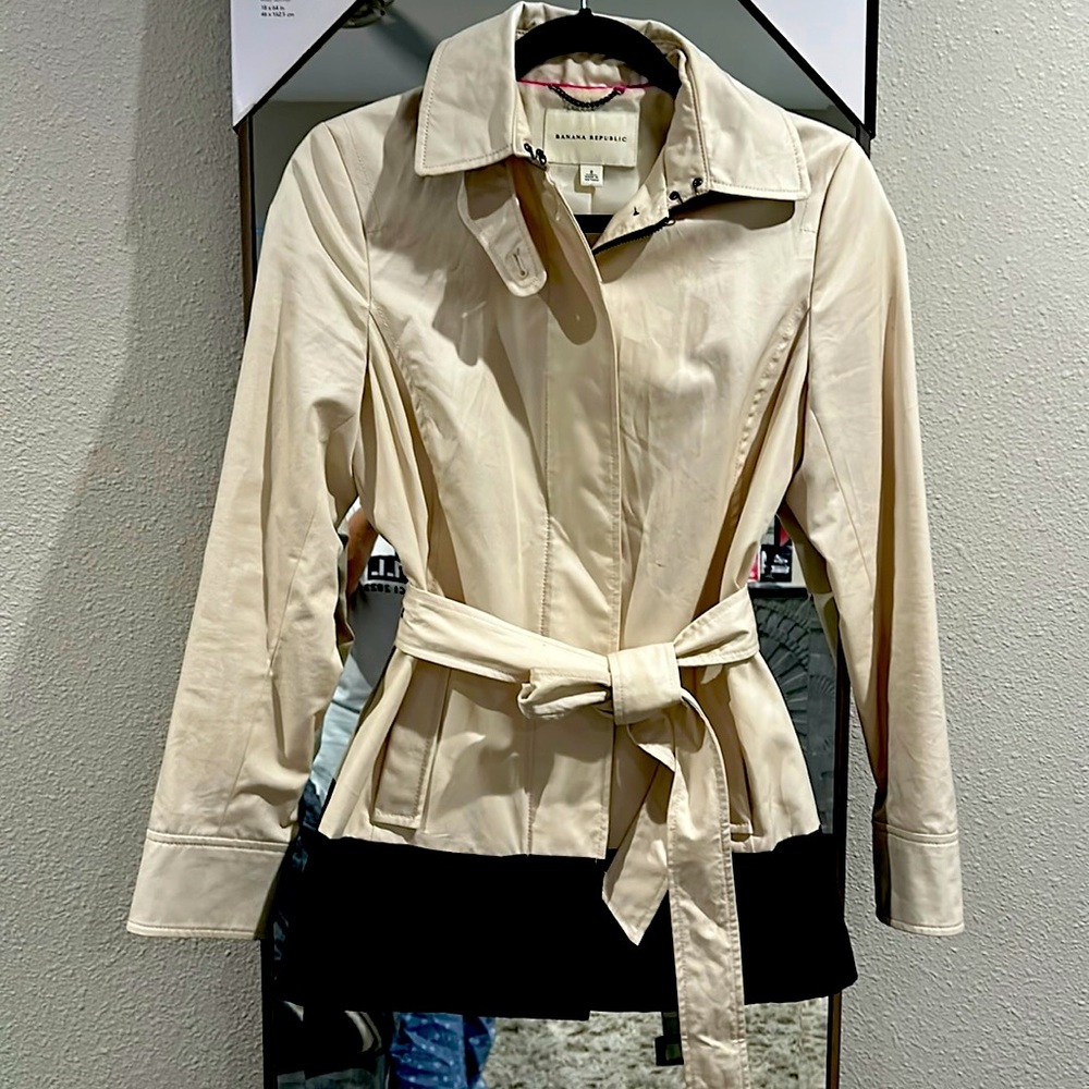 Two toned trenchcoat.